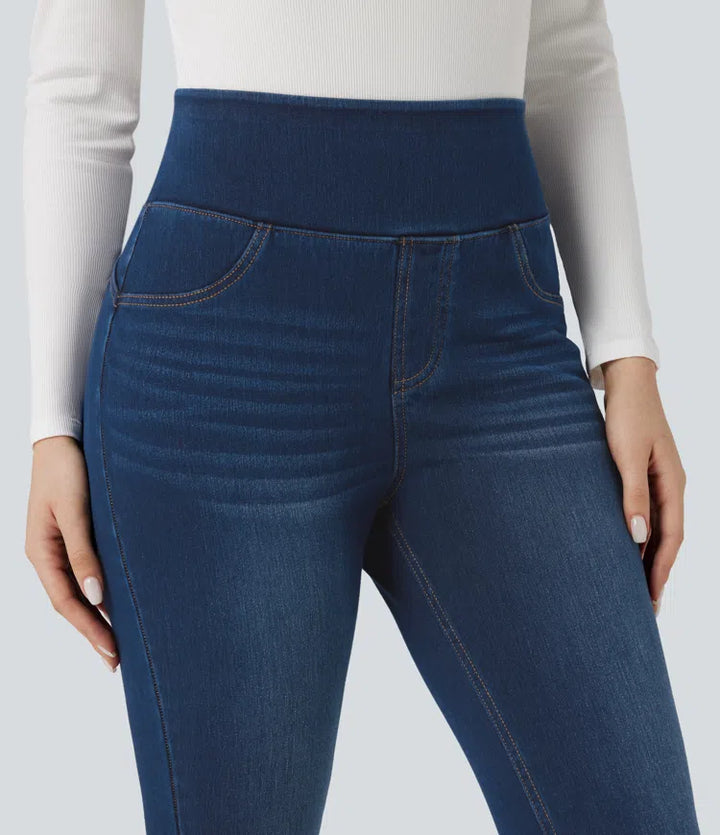 Halara Flex High-waisted Butt-lifting Tummy Control Skinny Denim Casual 7/8 Leggings with Pockets