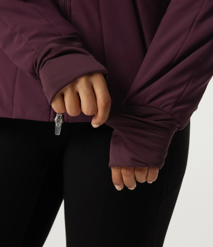 PuffFlex Wrinkle Recovery Mock Neck Slim Casual Padded Jacket with Pockets