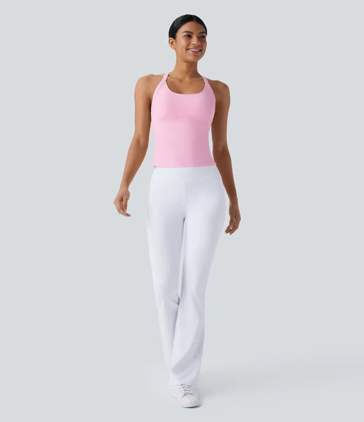 SoftlyZero Plush Cut Out Yoga Tank Vest Top A-D Cups