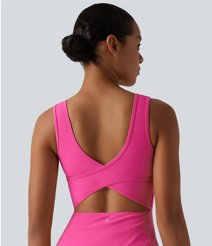 SoftlyZero Airy 2-in-1 Cool Touch Mini Dance Active Dress with Pockets-Easy Peezy Edition-Longer Length
