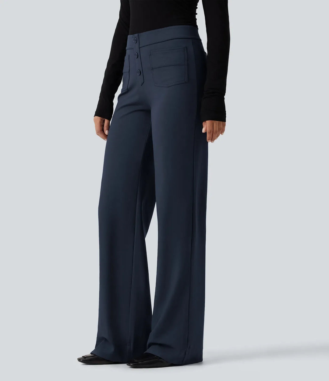 Halara Flex DayStretch Low Rise Straight Leg Work Trousers with Pockets