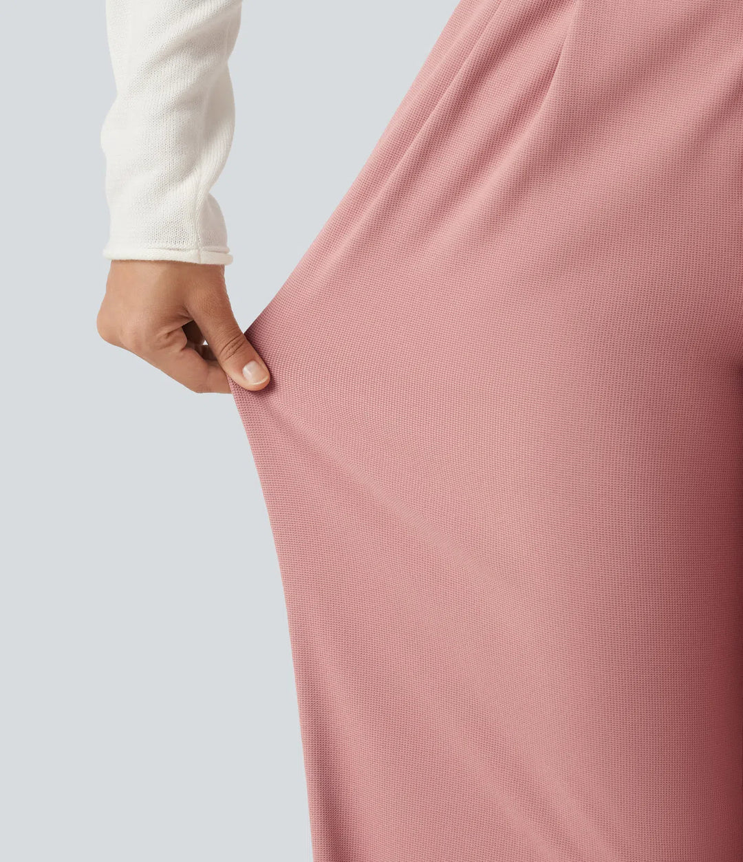 Halara Flex High Waisted Straight Leg Waffle Work Trousers with Pockets
