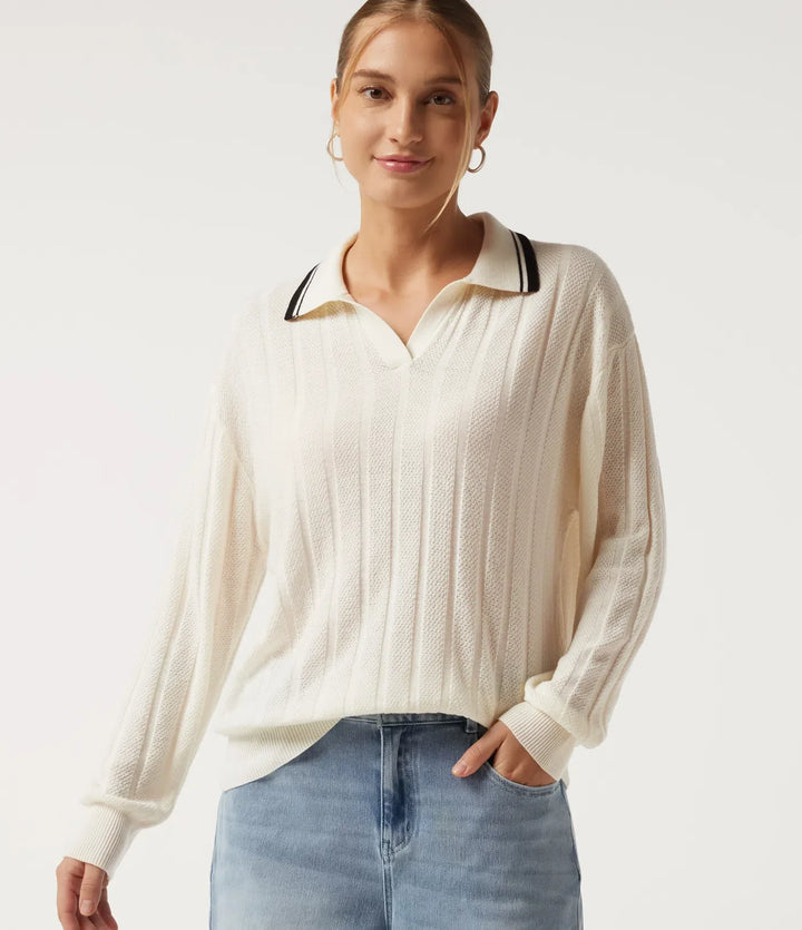 Long Sleeve Color Block Work Jumper