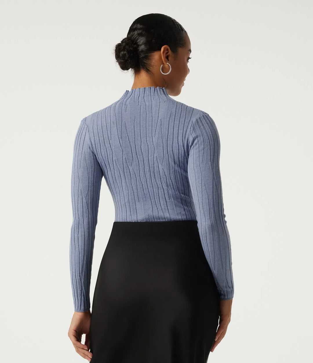 Mock Neck Long Sleeve Work Jumper