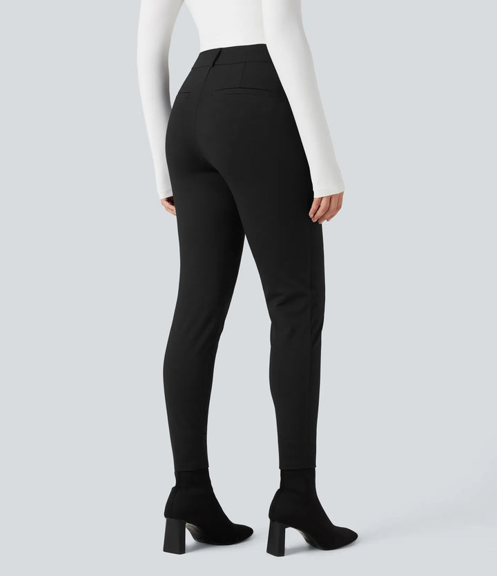 Halara Flex High-waisted Skinny Herringbone Work Trousers with Pockets
