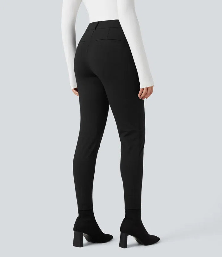 Halara Flex High-waisted Skinny Herringbone Work Trousers with Pockets