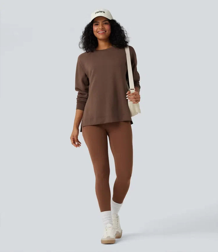 SpacerTek Round Neck Long Sleeve Casual Sweatshirt