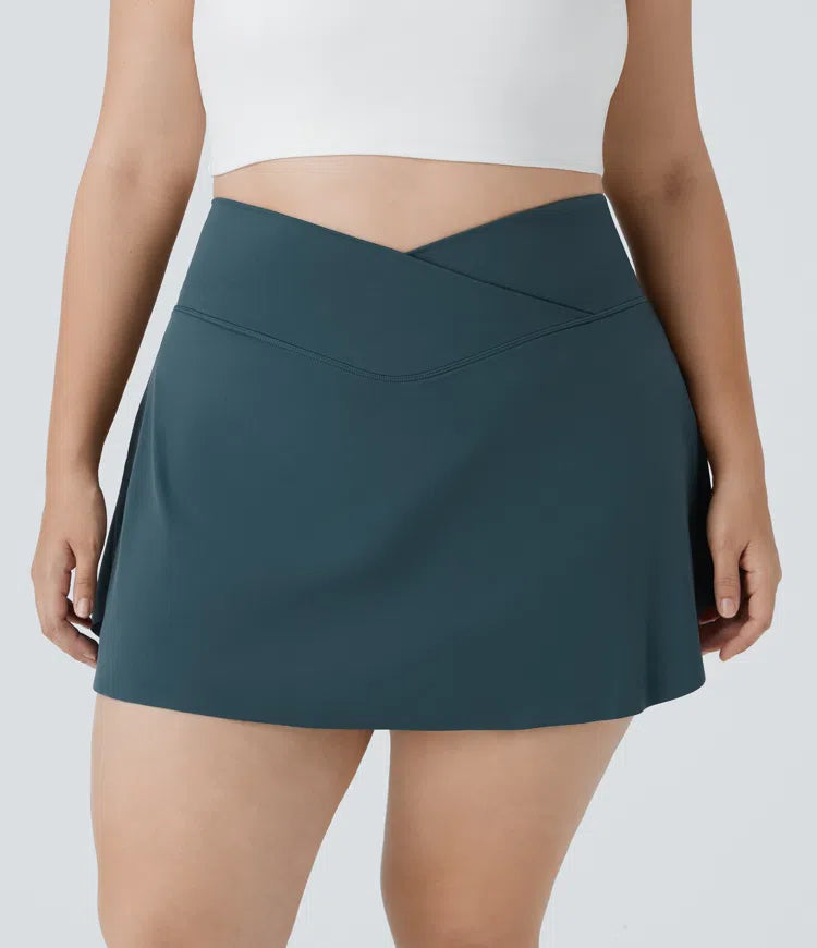 Everyday SoftlyZero Airy Crossover Pocket 2-in-1 InstantCool Tennis Plus Size Skirt-Lucid