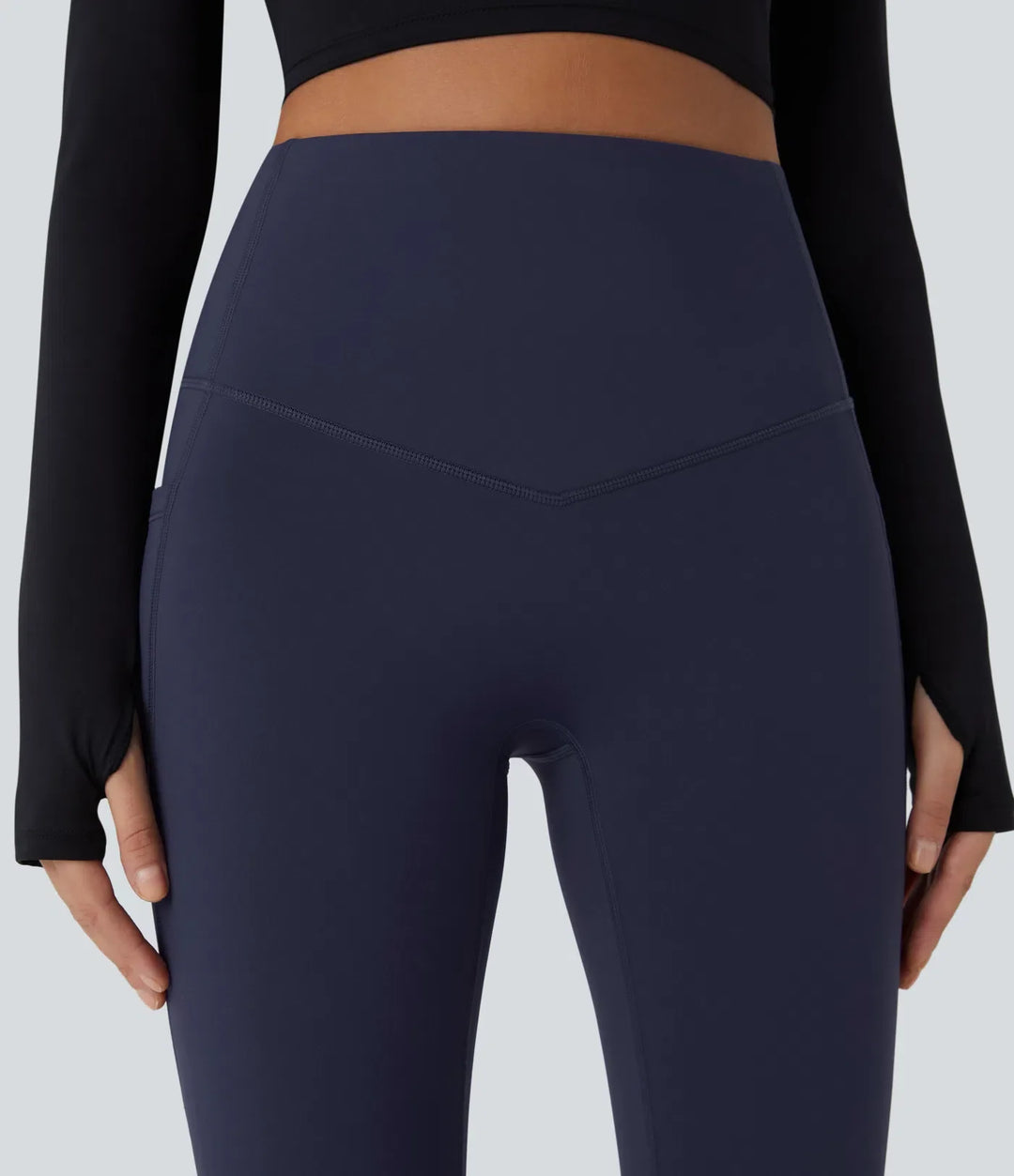 SoftlyZero Plush Thermal High Waisted Tummy Control Pocket Workout Leggings