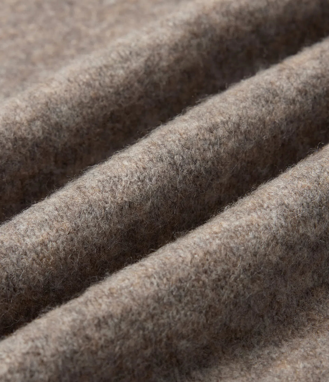 Round Neck Dropped Long Sleeve Work Wool-Blend Jumper