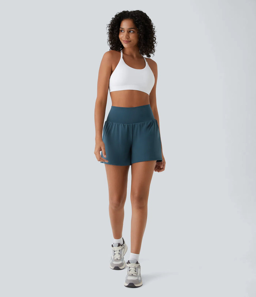 SoftlyZero Airy Super High Waisted 2-in-1  InstantCool Yoga Shorts 5&