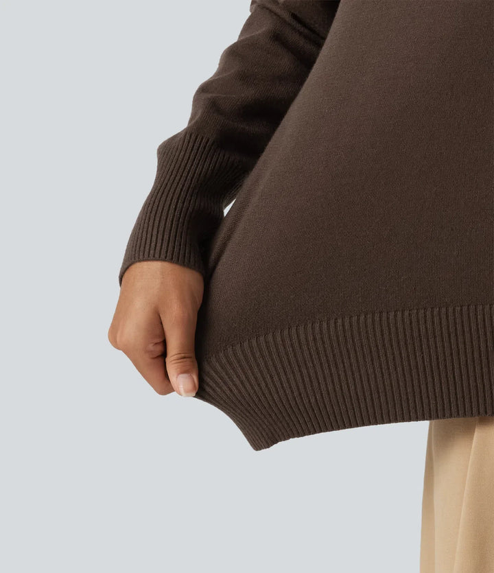 Lapel Long Sleeve Casual Jumper
