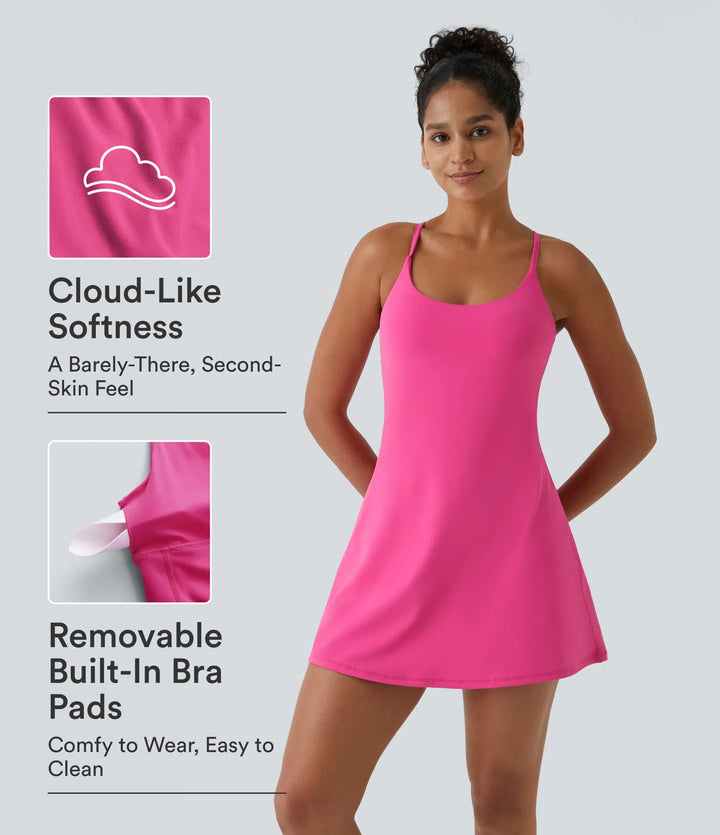 SoftlyZero Plush Backless Active Dress