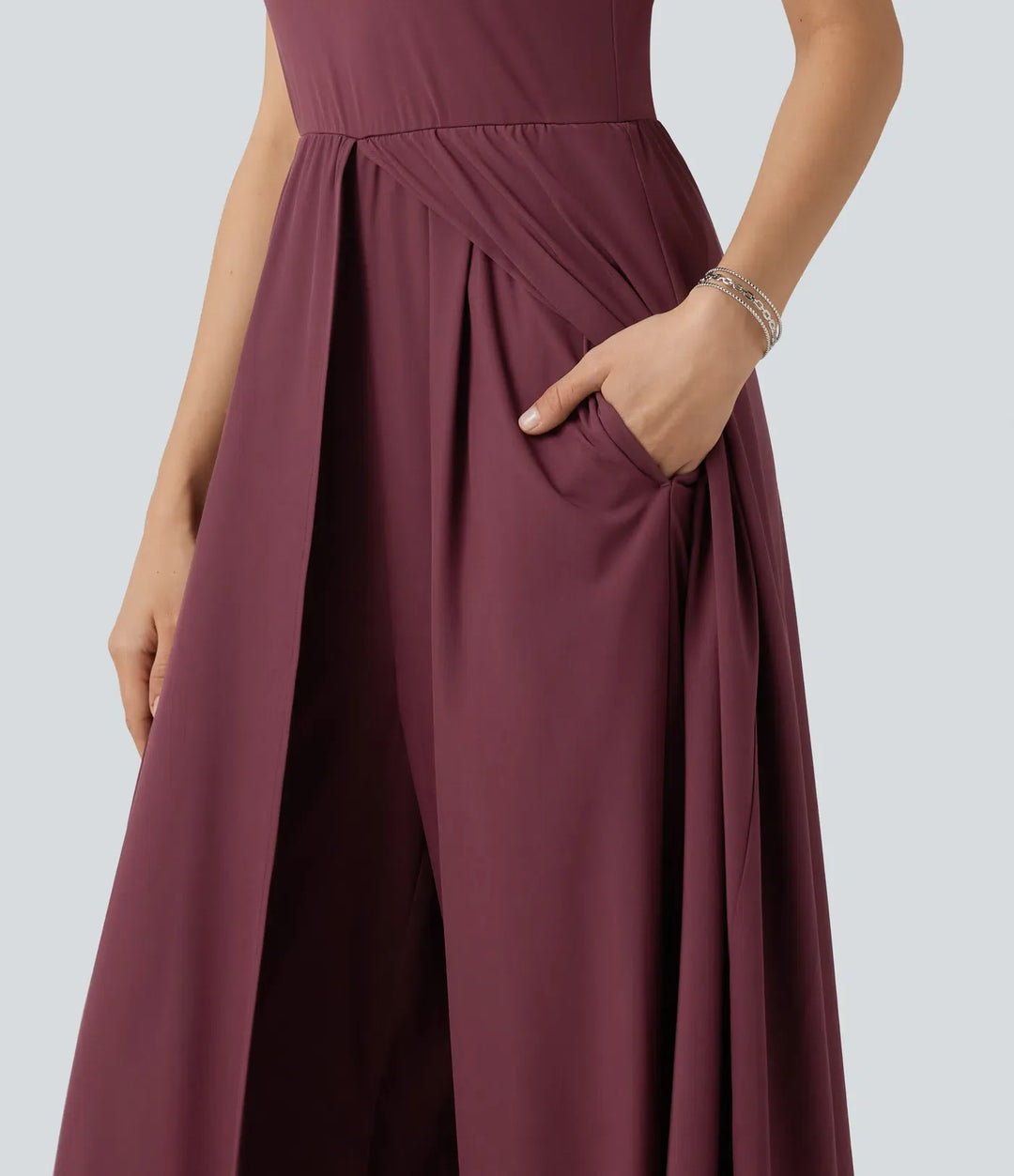 Breezeful Sleeveless Quick Dry Jumpsuit with Pockets-Easy Peezy Edition