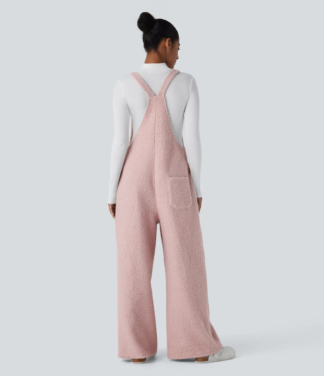 Pockets Casual Teddy Overalls