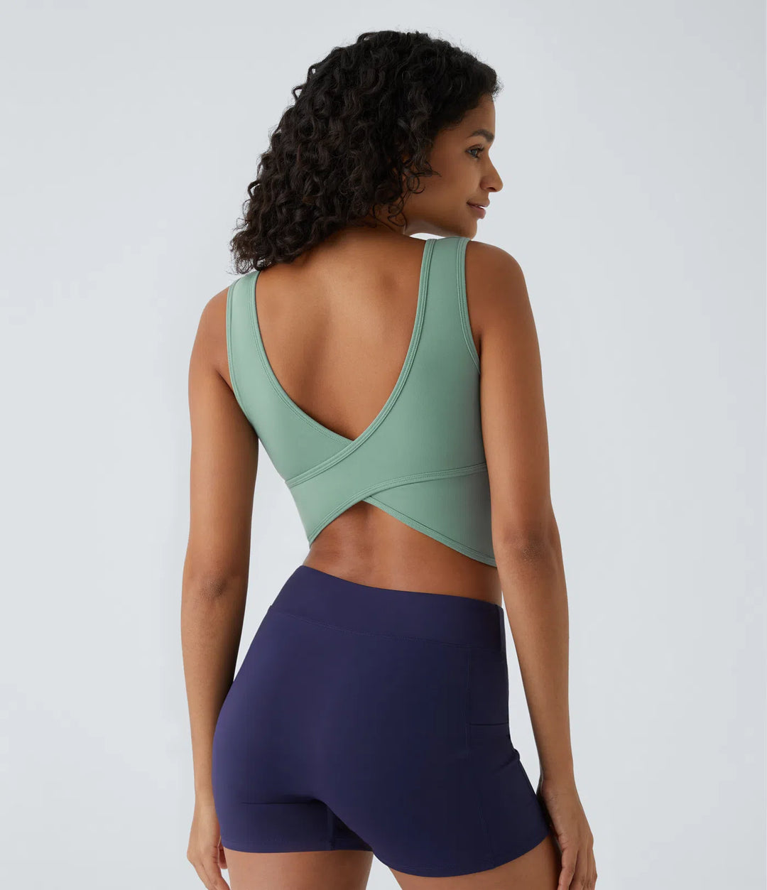 U Neck Crossover Barre Ballet Dance Tank Vest Top A-D Cups
