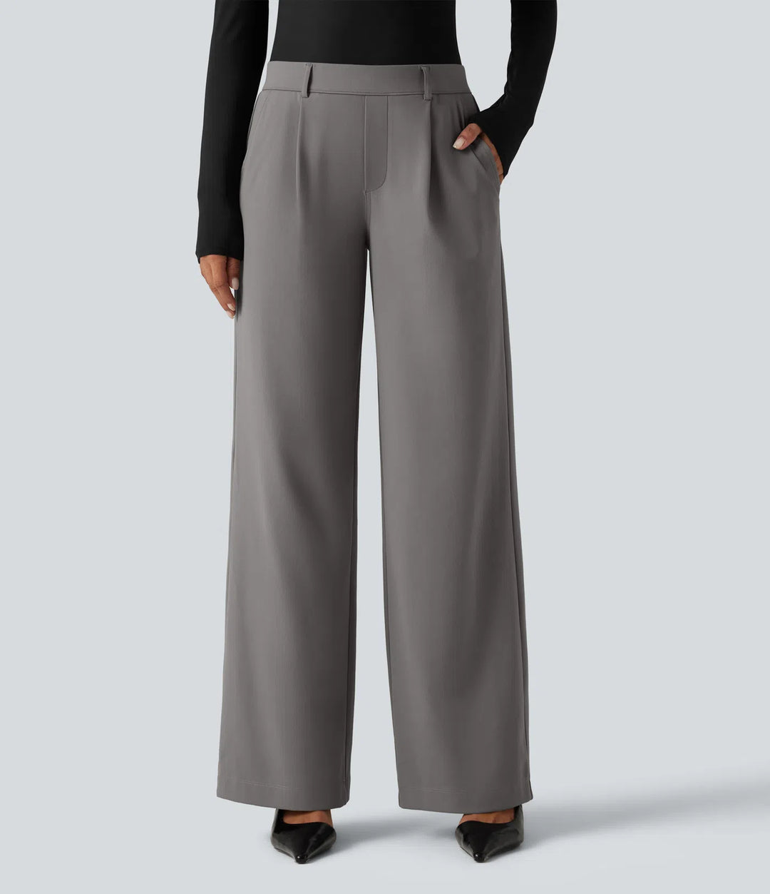 Halara Flex DayStretch Low Rise Straight Leg Work Trousers with Pockets