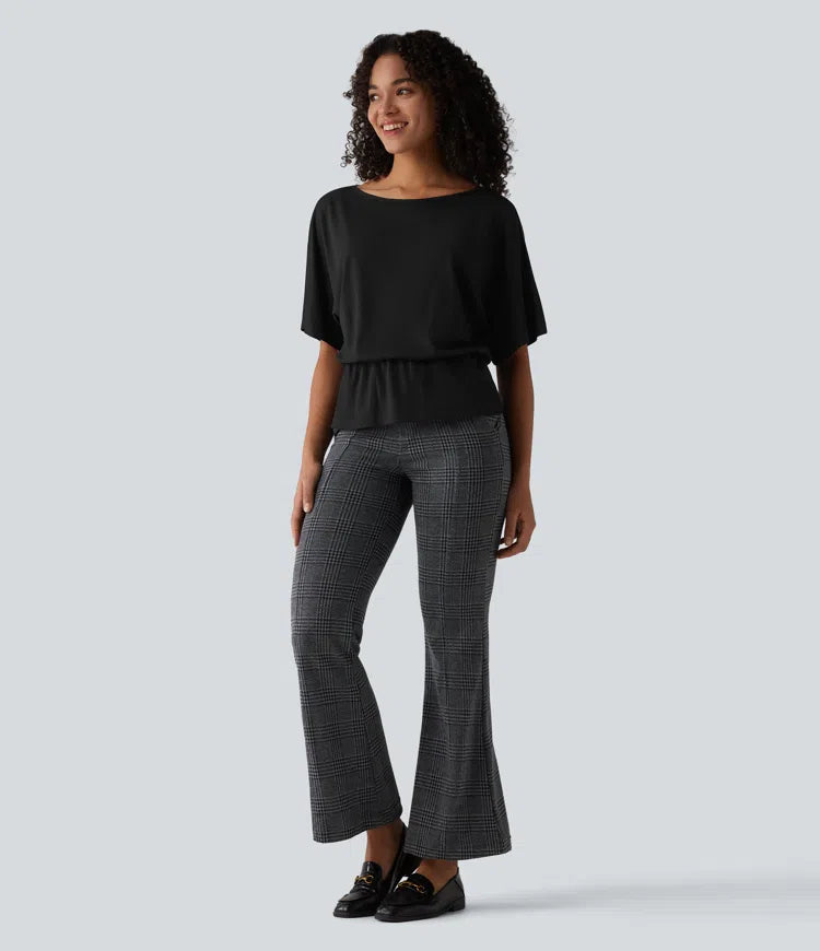 Boat Neck Half Sleeve Work T-Shirt