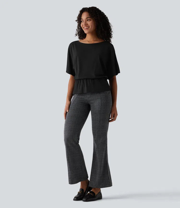 Boat Neck Half Sleeve Work T-Shirt