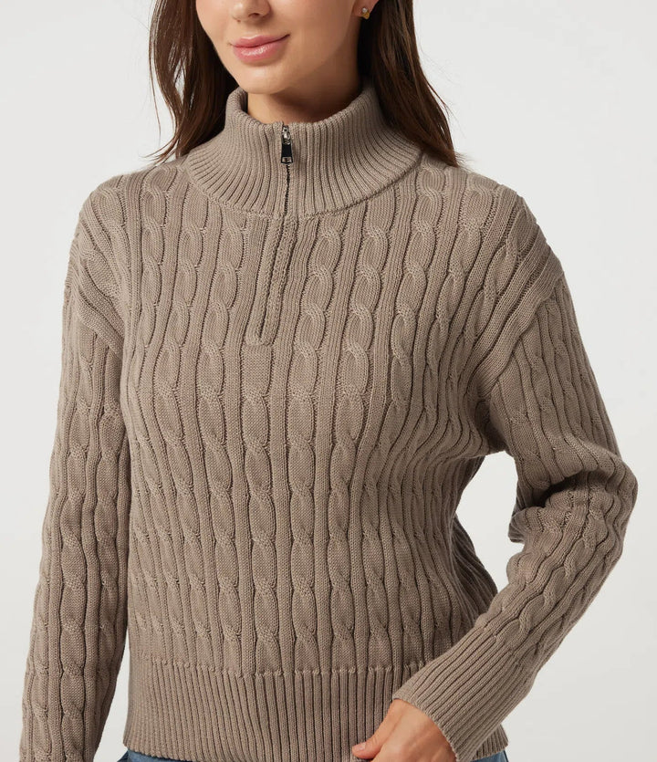 Mock Neck Long Sleeve Work Jumper