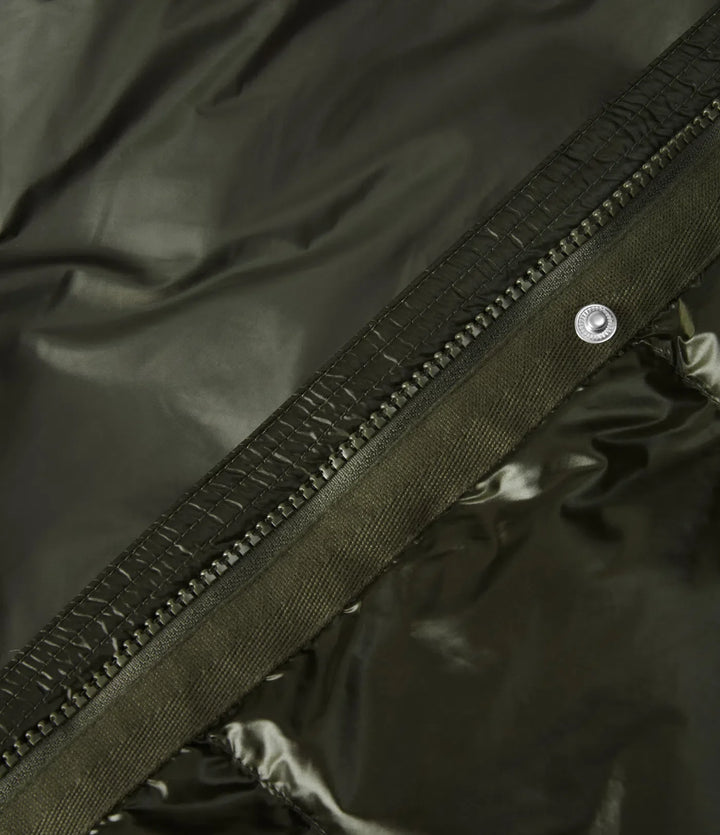 Hooded Long Sleeve Quilted Puffer Work Padded Jacket with Pockets