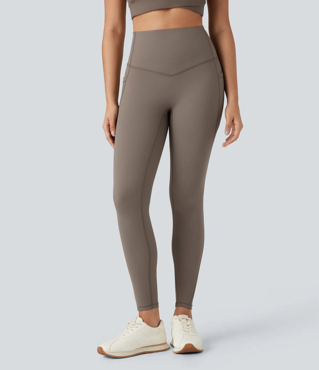 Halara Ultrasculpt Heat High Waisted Tummy Control Fleece Yoga Leggings with Pockets