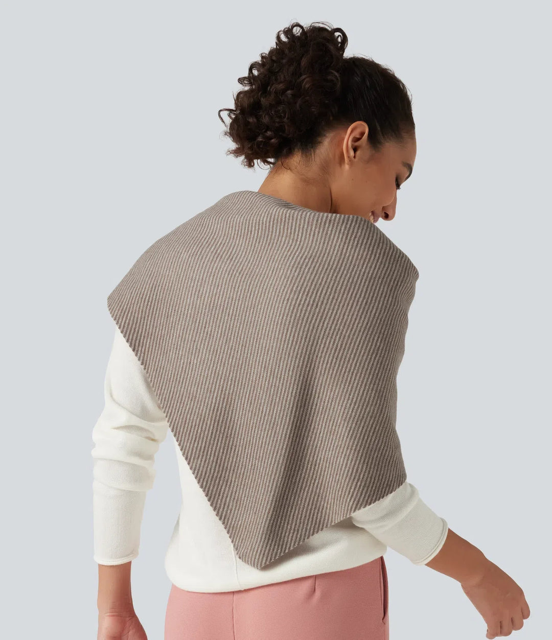 Stripe Jumper Knit Casual Scarf