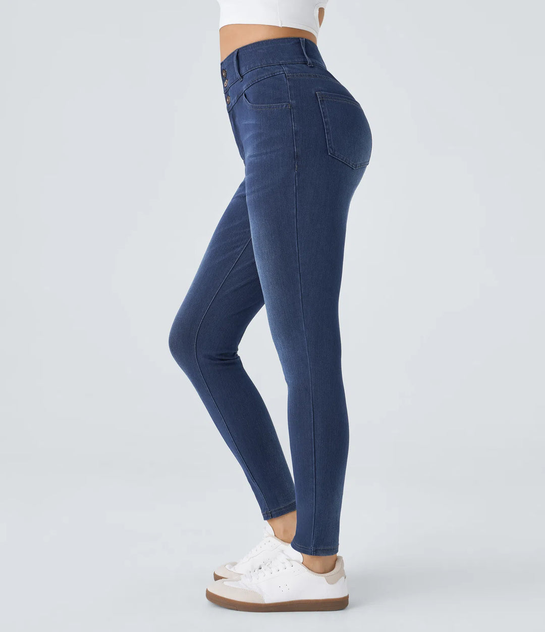 Halara Flex High Waisted Zipper Pockets Casual Skinny Jeans