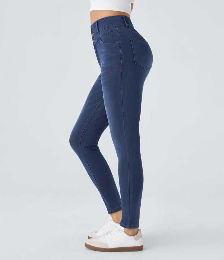 Halara Flex High Waisted Zipper Pockets Casual Skinny Jeans