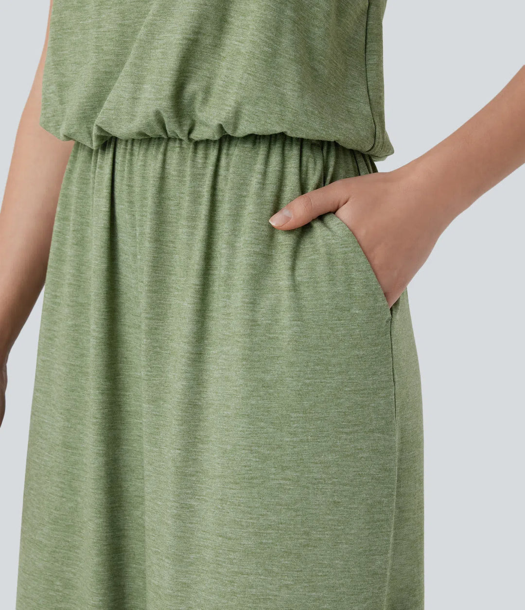 Adjustable &amp; Removable Strap Pocket Wide Leg Jumpsuit