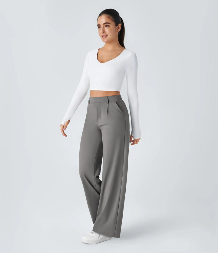Halara Flex DayStretch High Waisted Pocket Straight Leg Work trousers