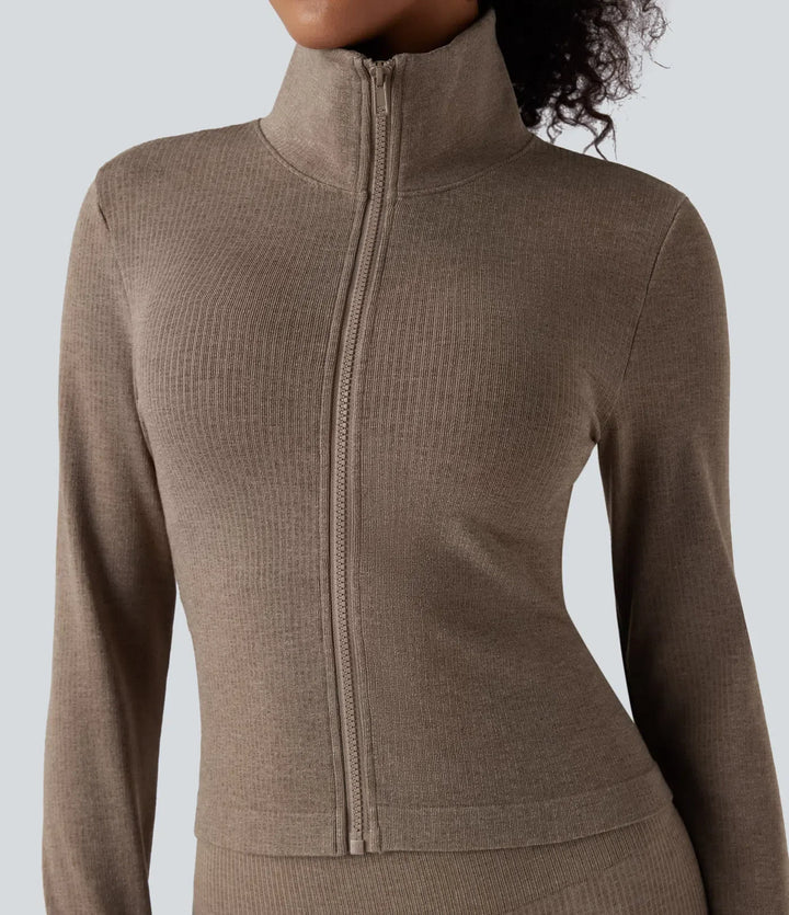 OneForm Seamless Flow Zipper Long Sleeve Yoga Warming Jacket