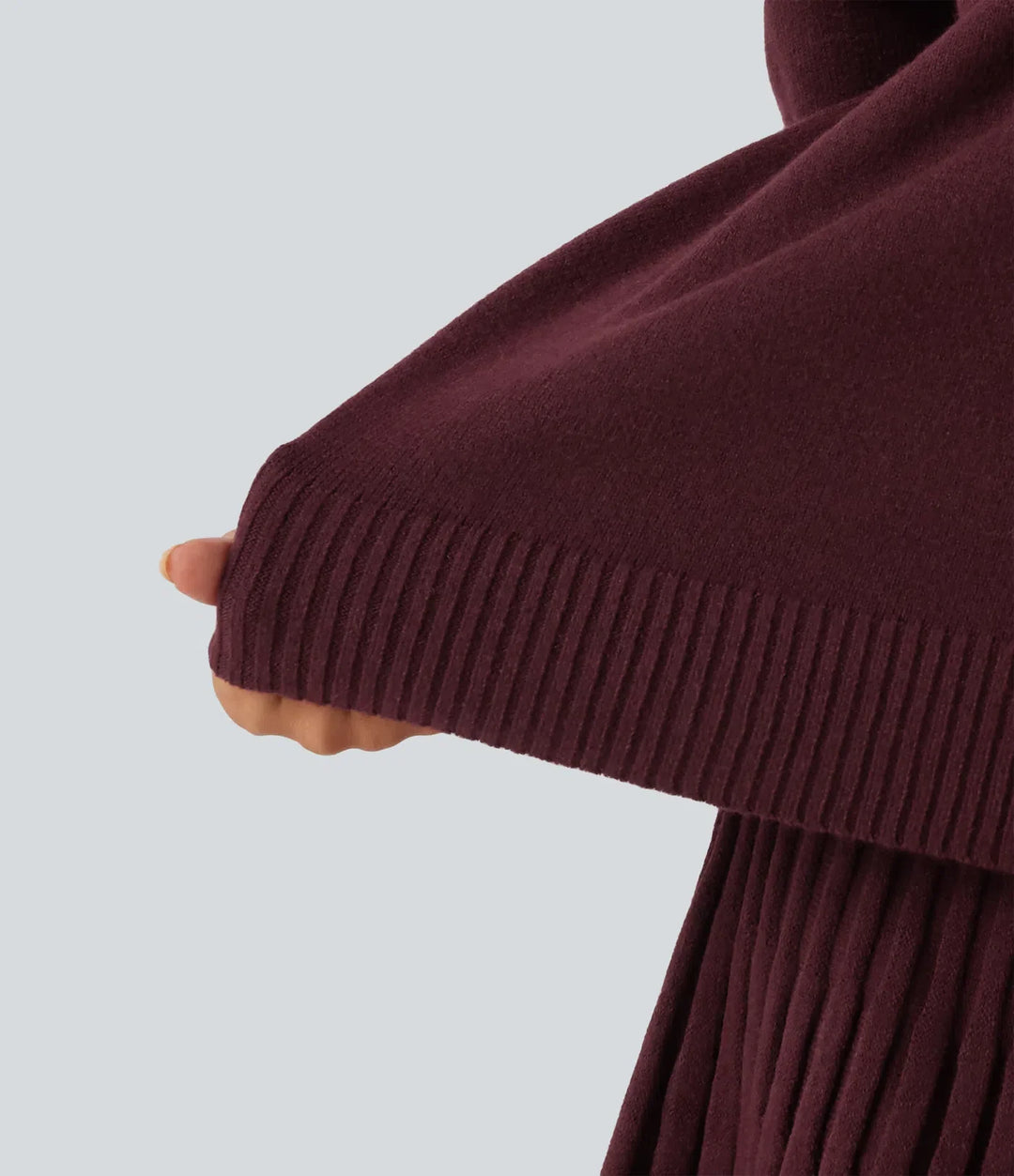 High Neck Long Sleeve Casual Jumper