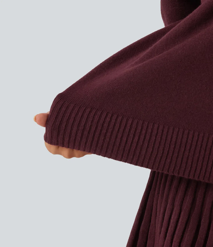 High Neck Long Sleeve Casual Jumper