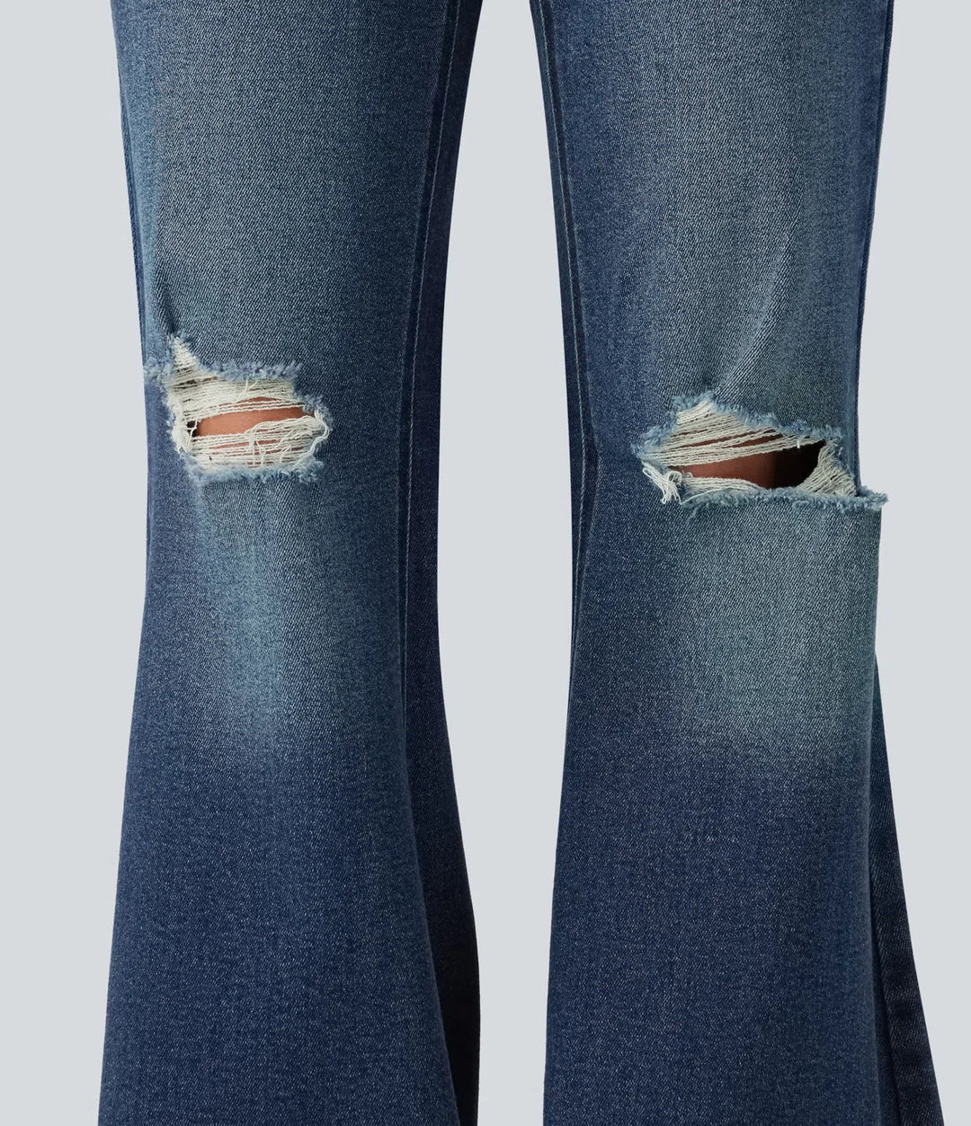 Low Rise Casual Flare Jeans with Pockets