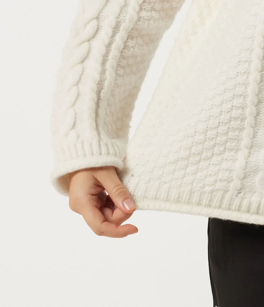 Round Neck Long Sleeve Rolled Hem Casual Jumper