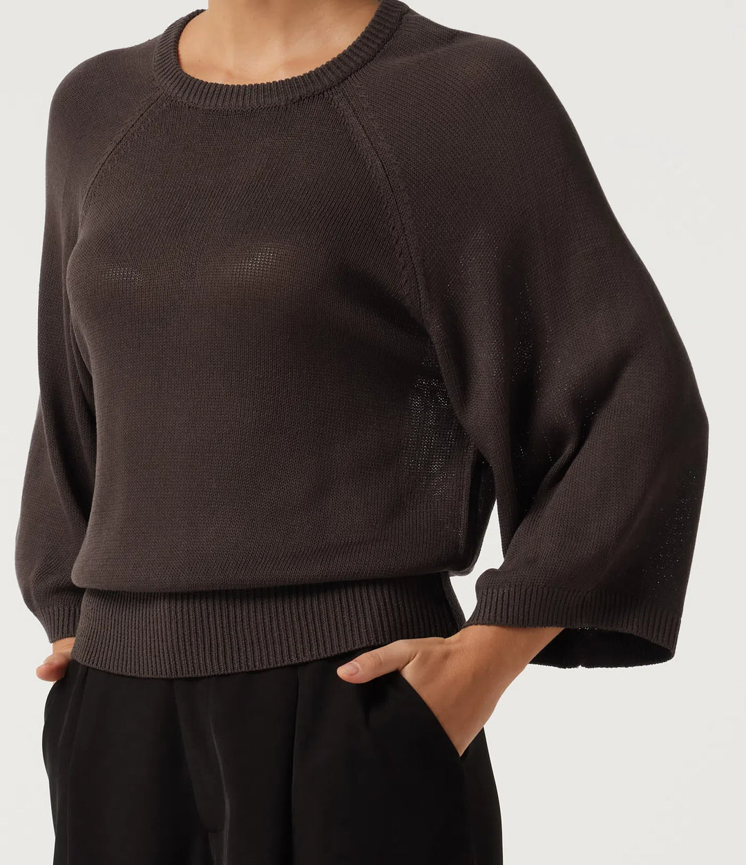 Round Neck Long Sleeve Work Jumper