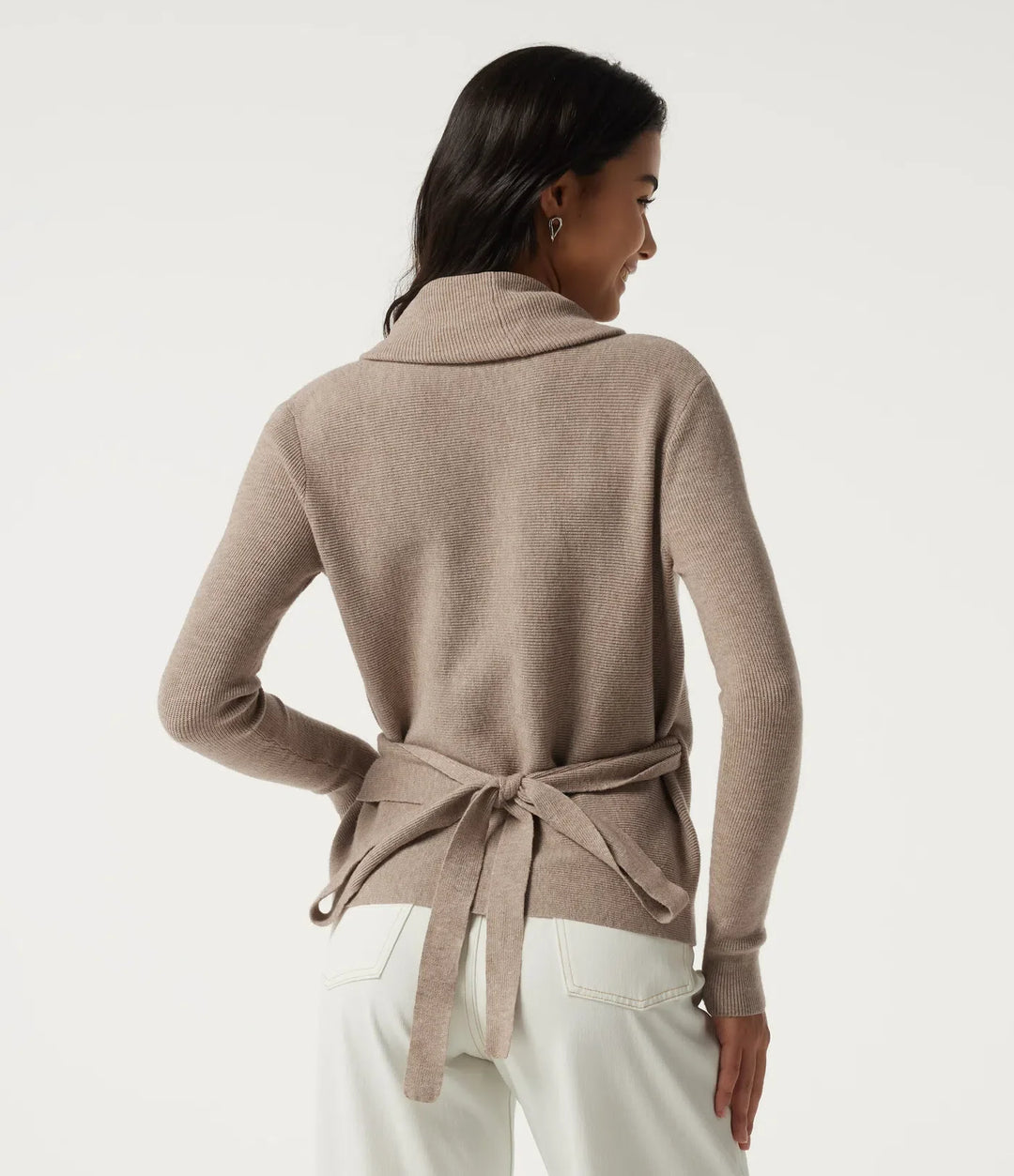 Cowl Neck Long Sleeve Stacked Casual Jumper