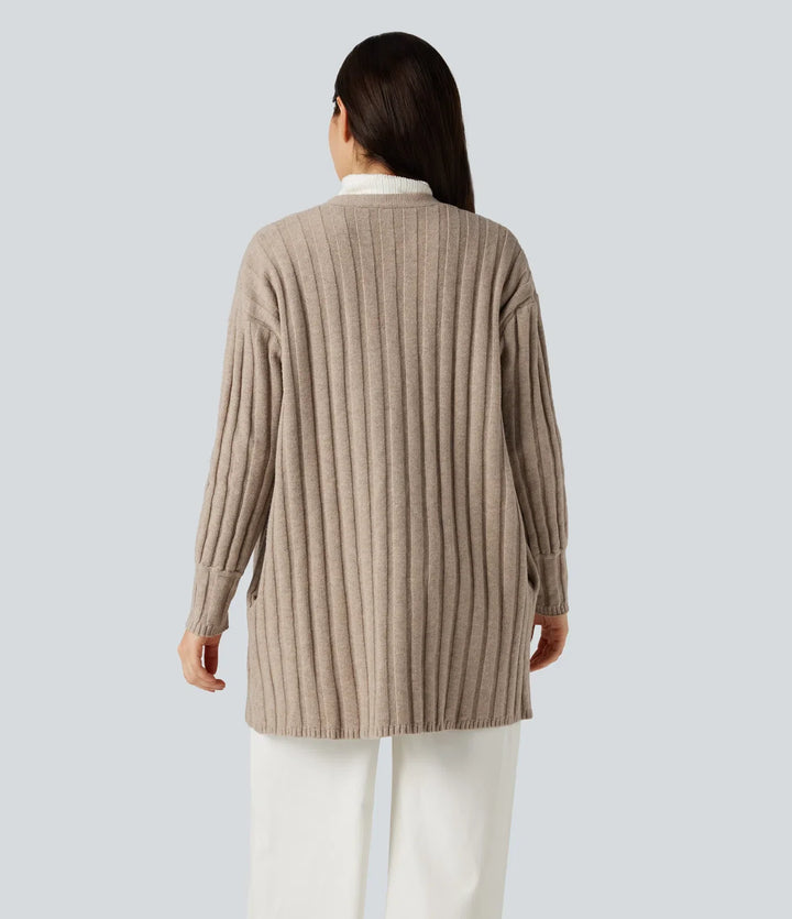 Long Sleeve Casual Cardigan with Pockets