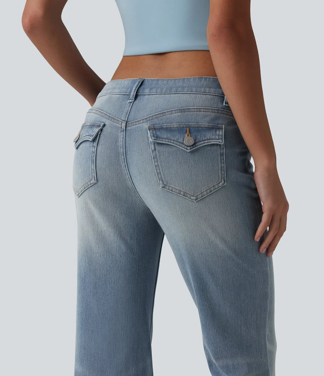 Halara Flex Low Rise Flare Casual Jeans with Pockets