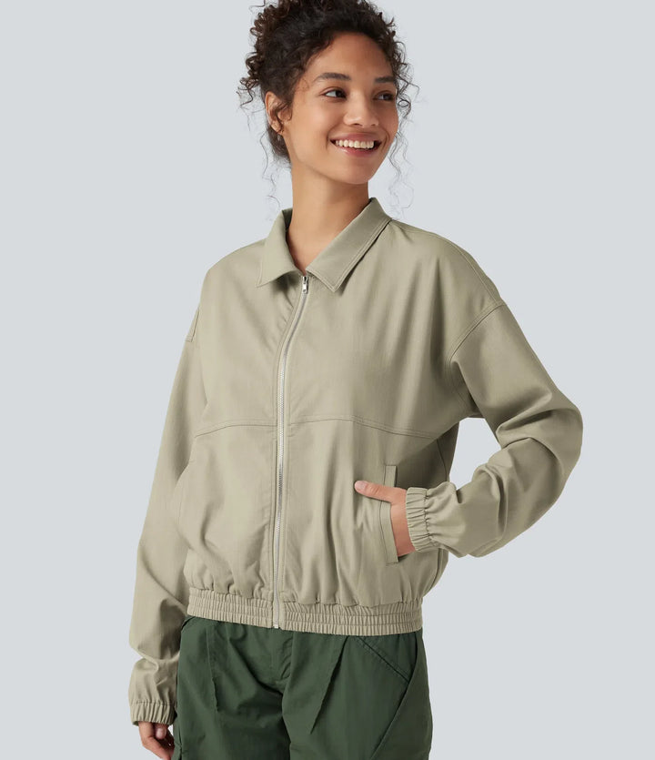 Long Sleeve Casual Jacket with Pockets