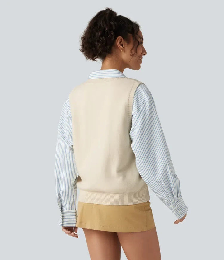V Neck Casual Jumper Vest