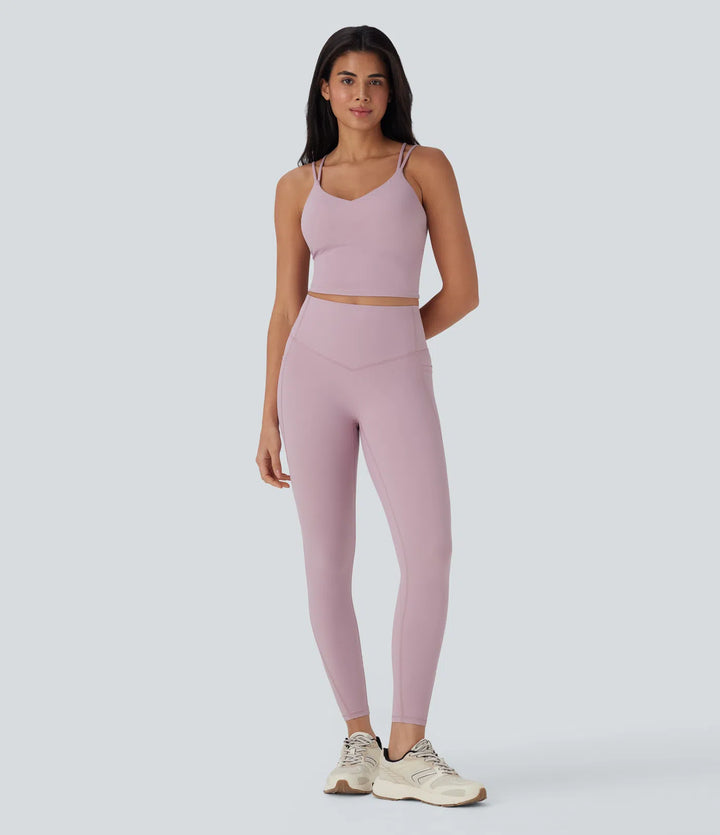 Halara UltraSculpt Cool Quick Dry Cropped Yoga Tank Top-UPF50+