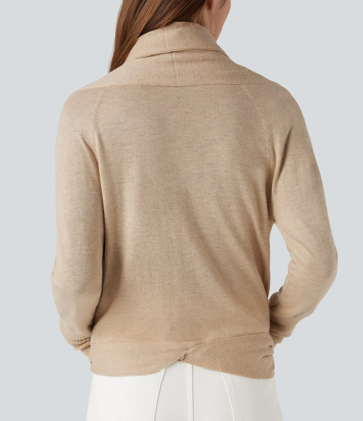 Long Sleeve Wrapped Casual Cardigan
