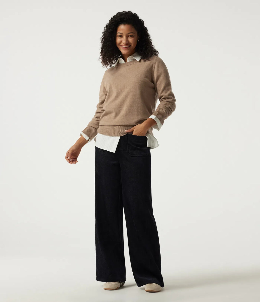 Round Neck Long Sleeve Work Jumper