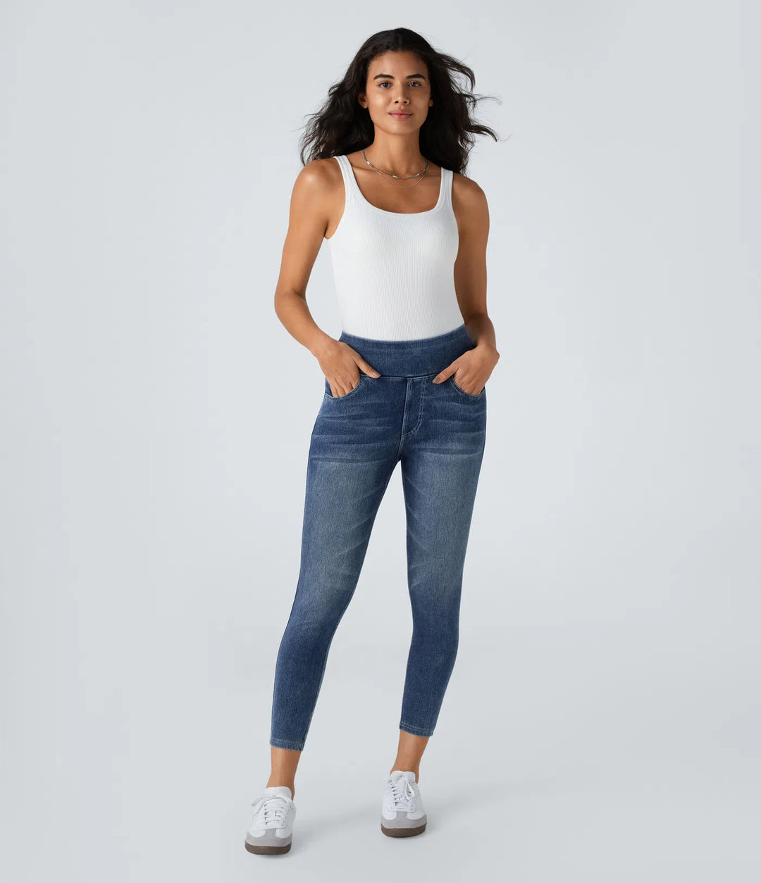 Halara Flex High Waisted Pockets Denim Casual Leggings