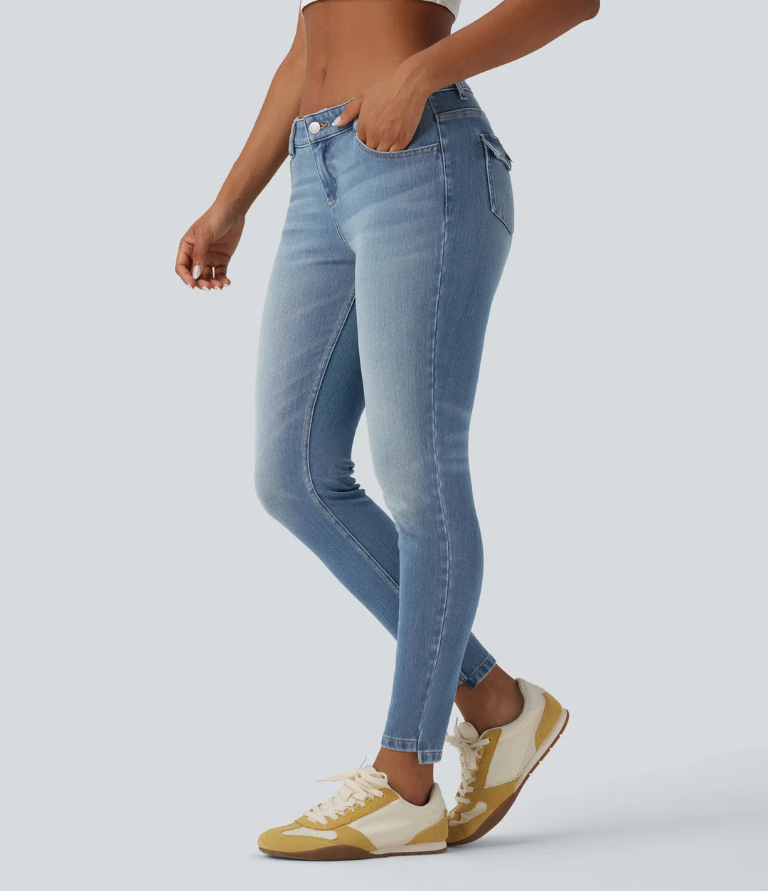Halara Flex Low Rise Casual Skinny Jeans with Pockets