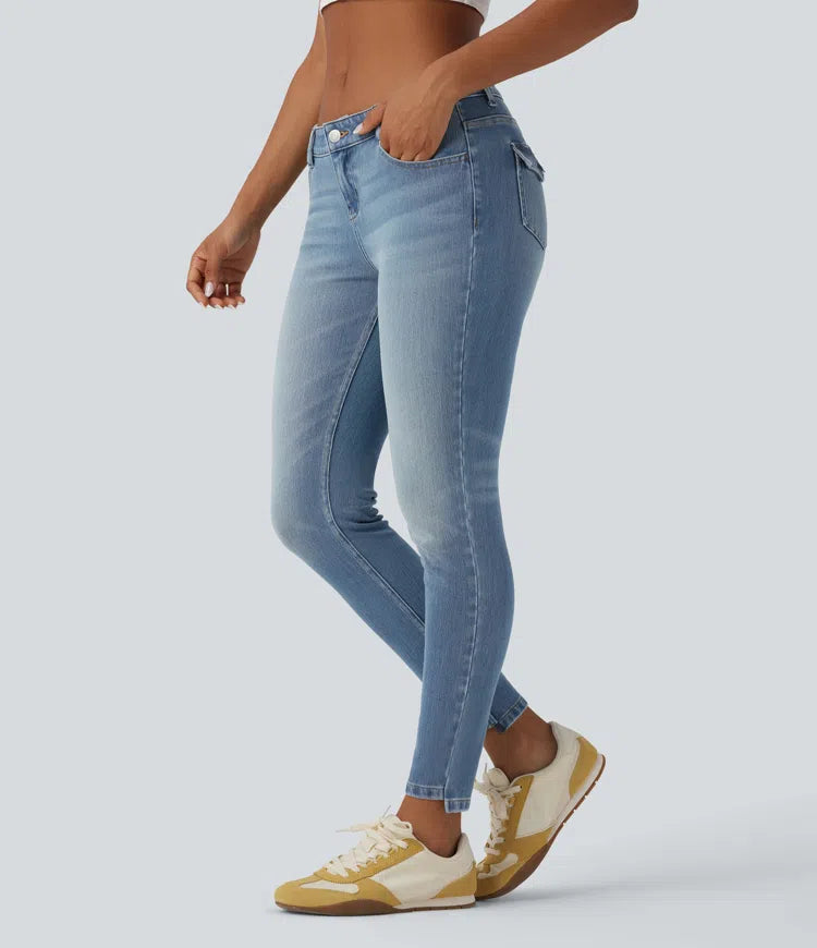 Halara Flex Low Rise Casual Skinny Jeans with Pockets