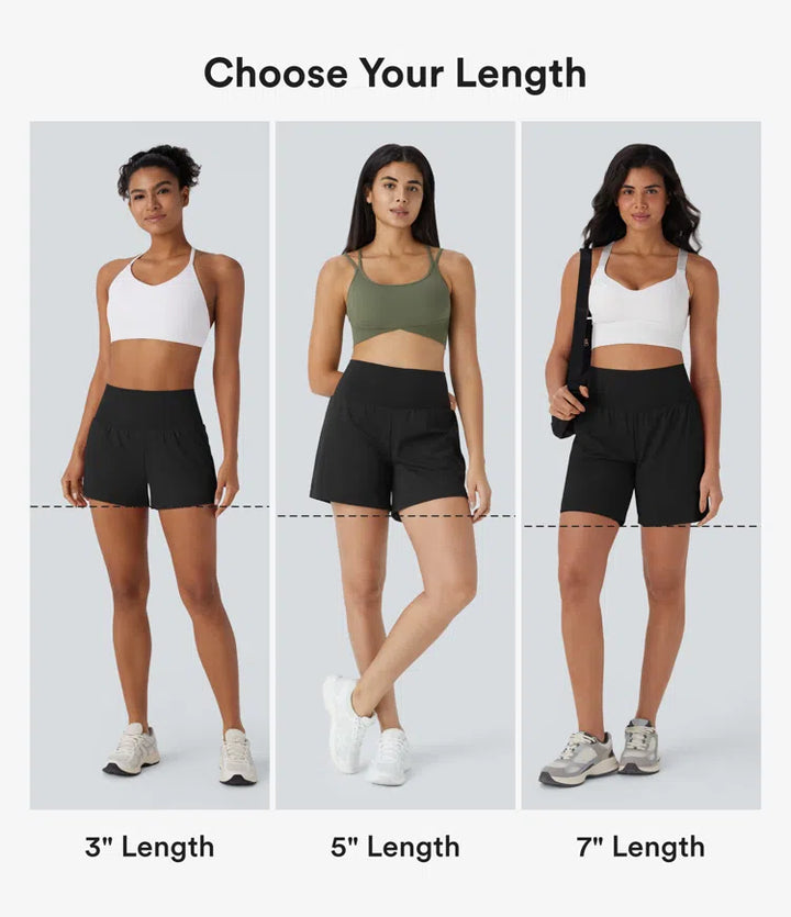 SoftlyZero Airy Super High Waisted 2-in-1  InstantCool Yoga Shorts 5&
