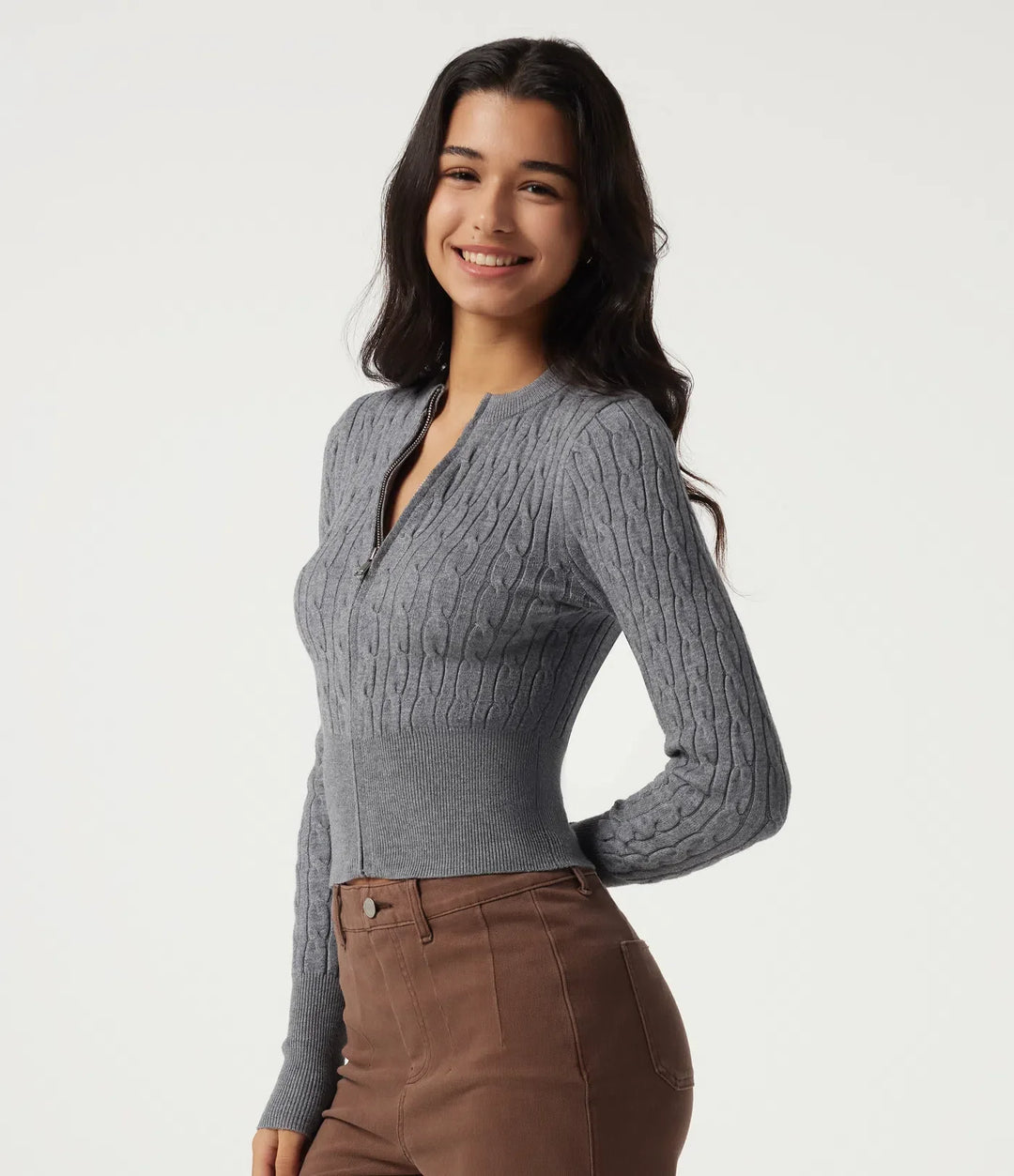 Round Neck Long Sleeve Casual Jumper